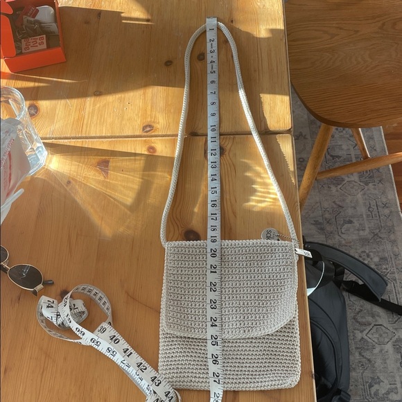 Vintage The Sak Cream Textured Crossbody Bag with Flap Closure - Picture 8 of 8